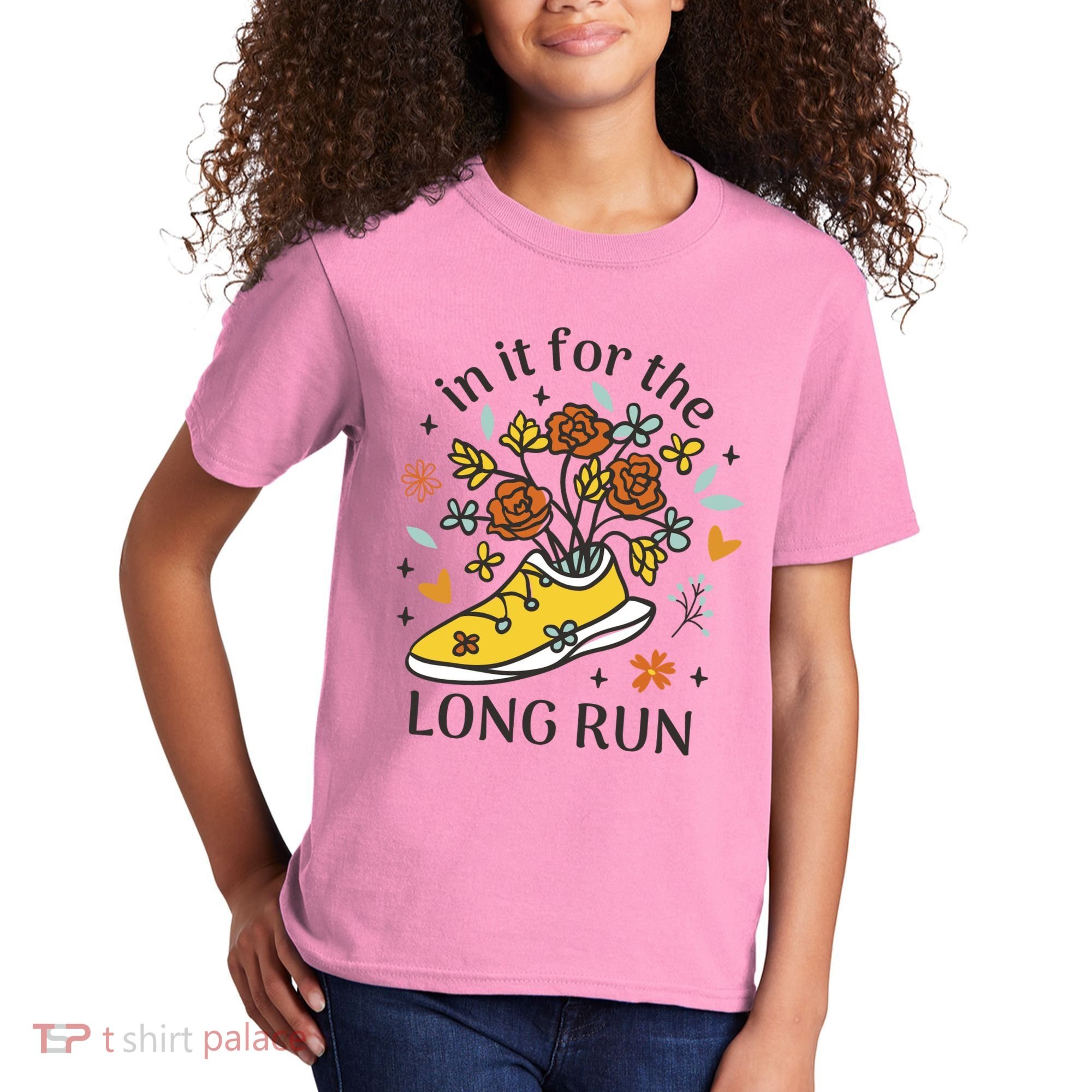 In It For The Long Run Floral Kids T-Shirt