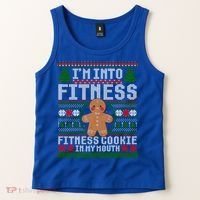 IM Into Fitness Cookie Gingerbread Ugly Christmas Sweater Great Gift Tank Top thumb 2