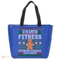 IM Into Fitness Cookie Gingerbread Ugly Christmas Sweater Great Gift Tote Bag thumb 0