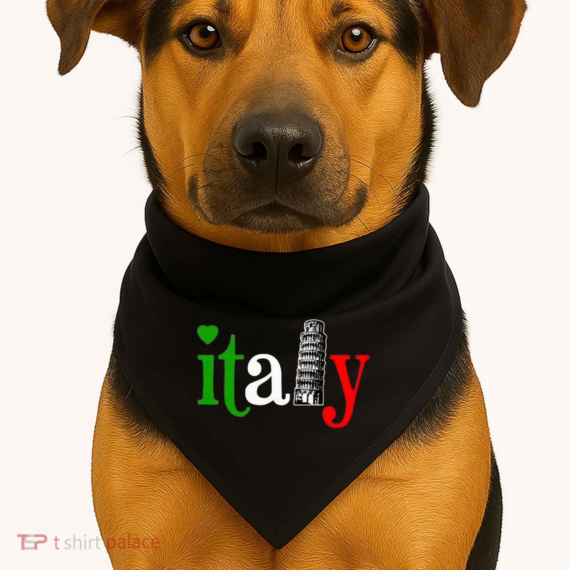Italy Italian Flag USA-Made Doggie Bandana