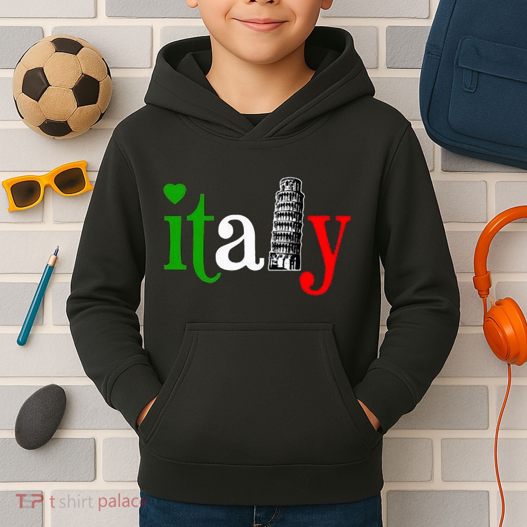 Italy Italian Flag Kids Hoodie