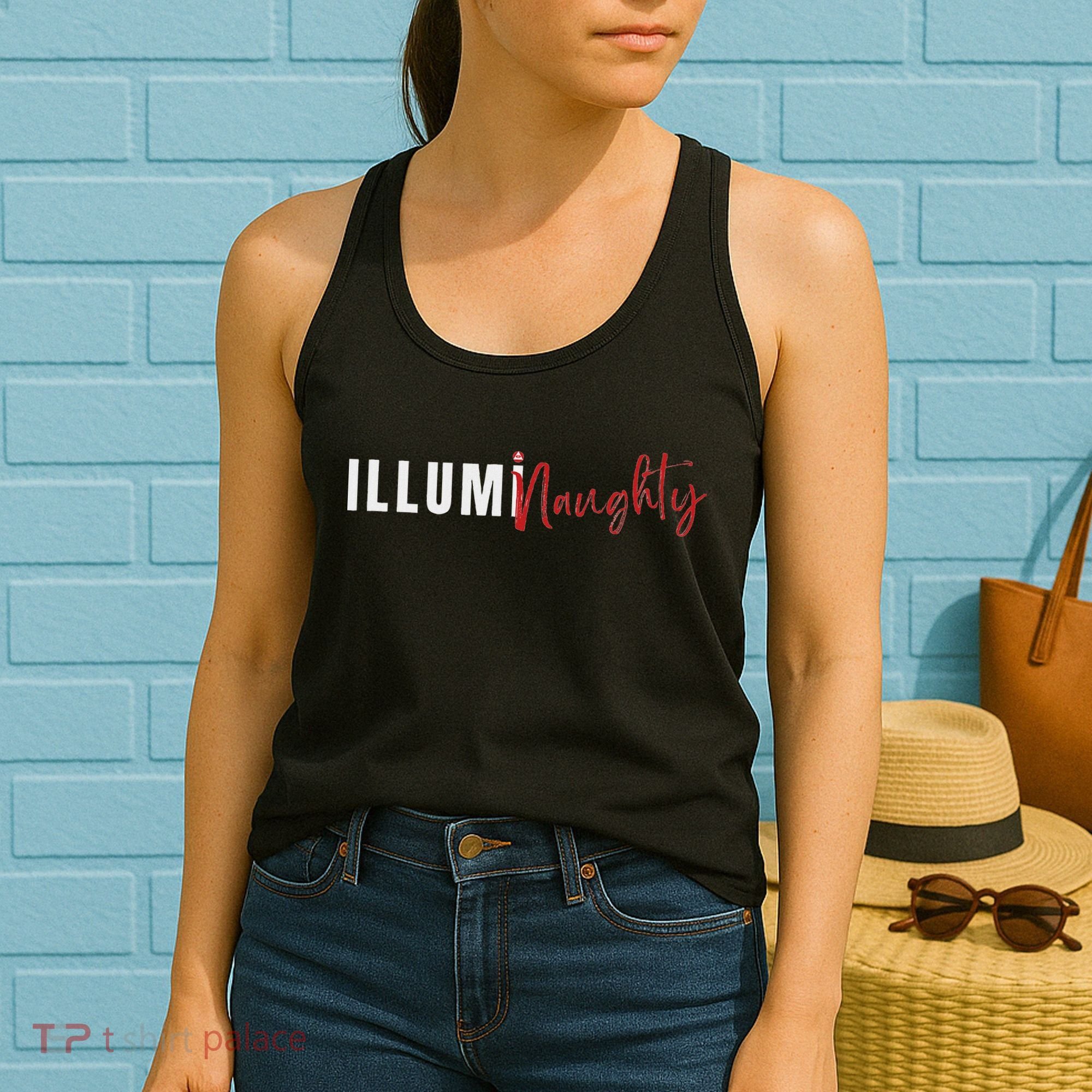 Illuminaughty Illuminati Funny Conspiracy Women's Tank Top