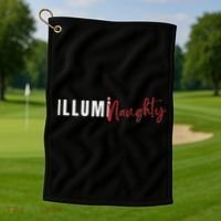Illuminaughty Illuminati Funny Conspiracy Golf Towel thumb 1