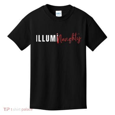 Illuminaughty Illuminati Funny Conspiracy Kids T-Shirt