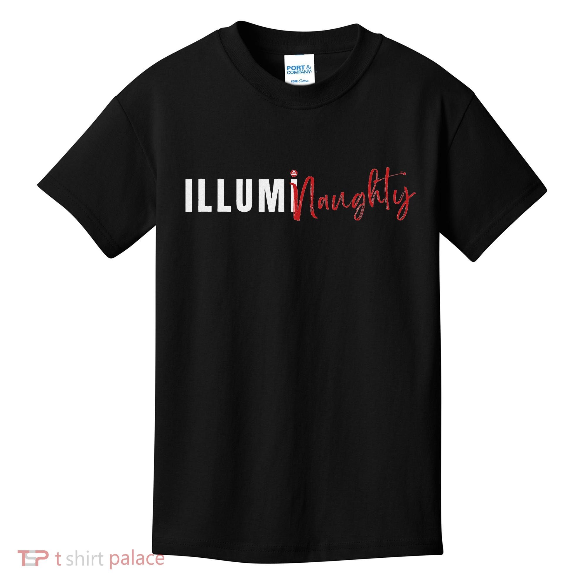 Illuminaughty Illuminati Funny Conspiracy Kids T-Shirt