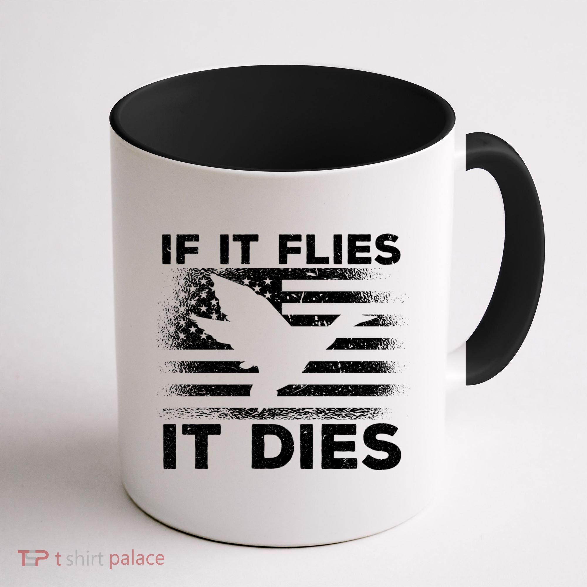 If It Flies It Dies American Flag Duck Hunter Gift Coffee Mug