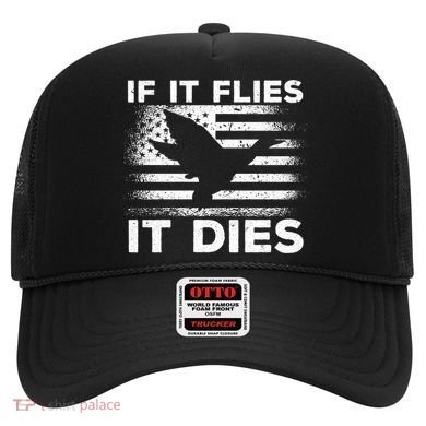 If It Flies It Dies American Flag Duck Hunter Gift Hat