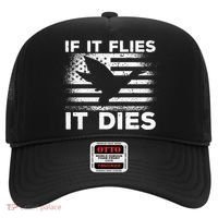 If It Flies It Dies American Flag Duck Hunter Gift Hat thumb 0