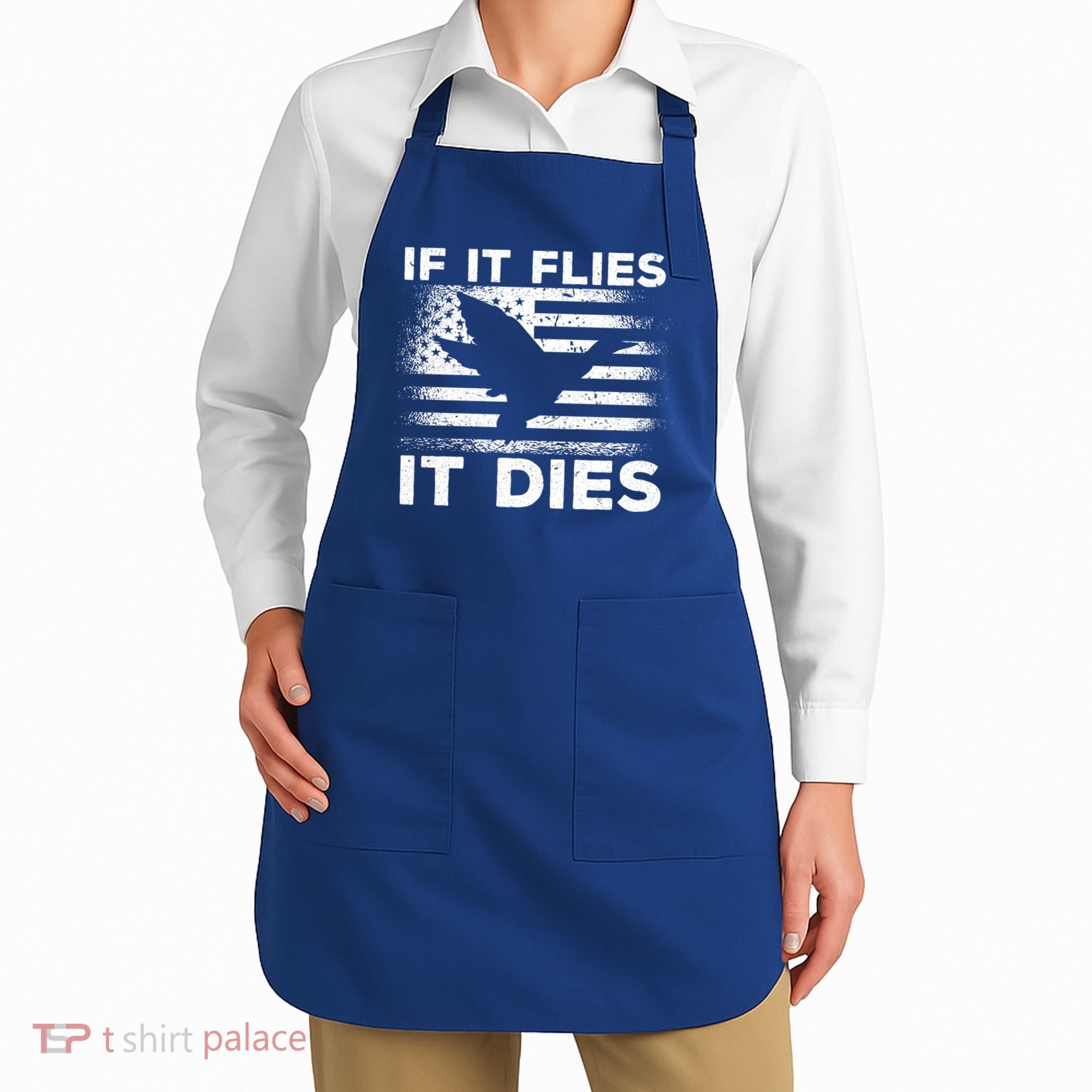 If It Flies It Dies American Flag Duck Hunter Gift Apron
