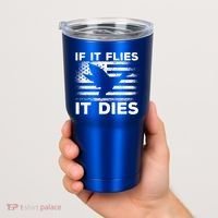 If It Flies It Dies American Flag Duck Hunter Gift Tumbler thumb 2