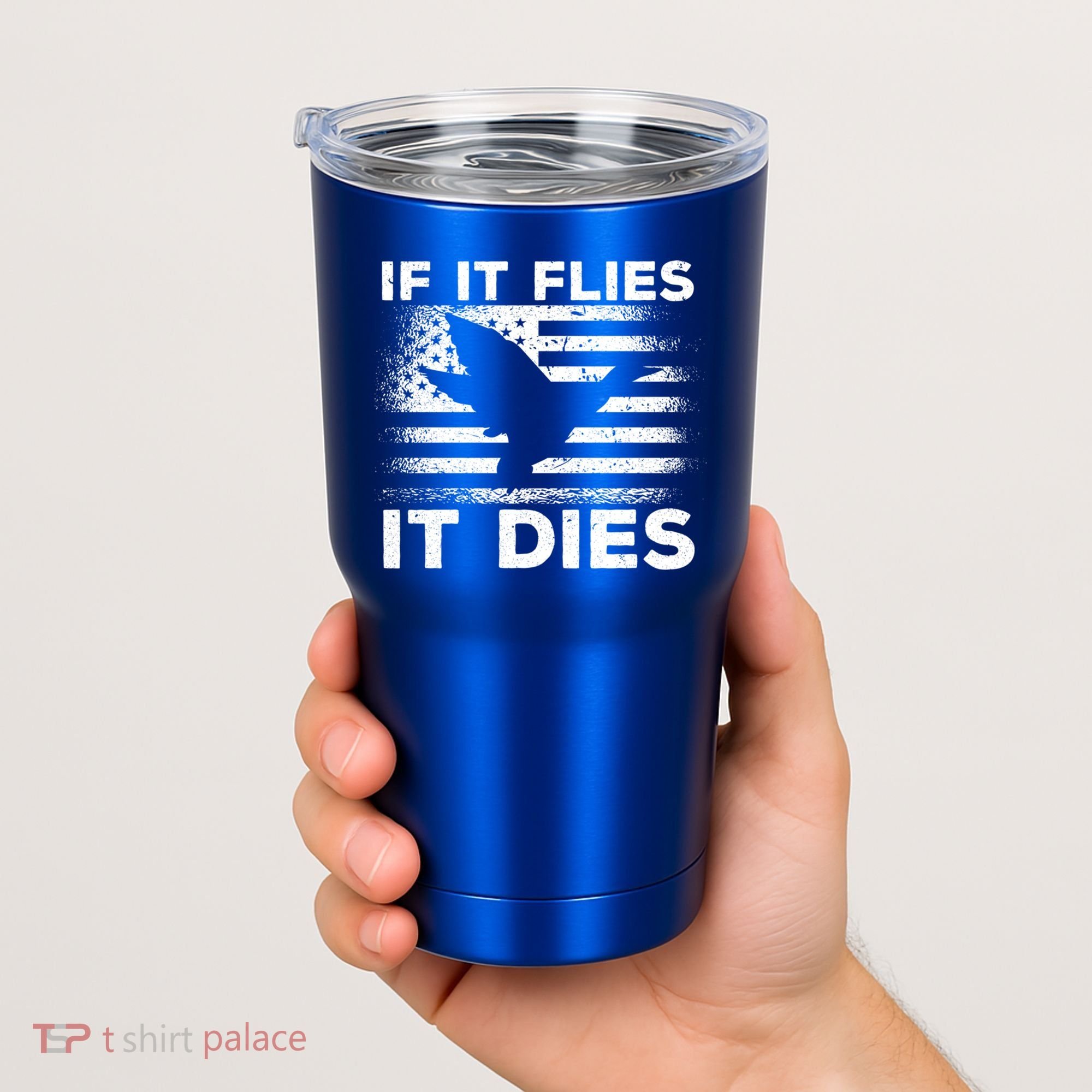 If It Flies It Dies American Flag Duck Hunter Gift Tumbler