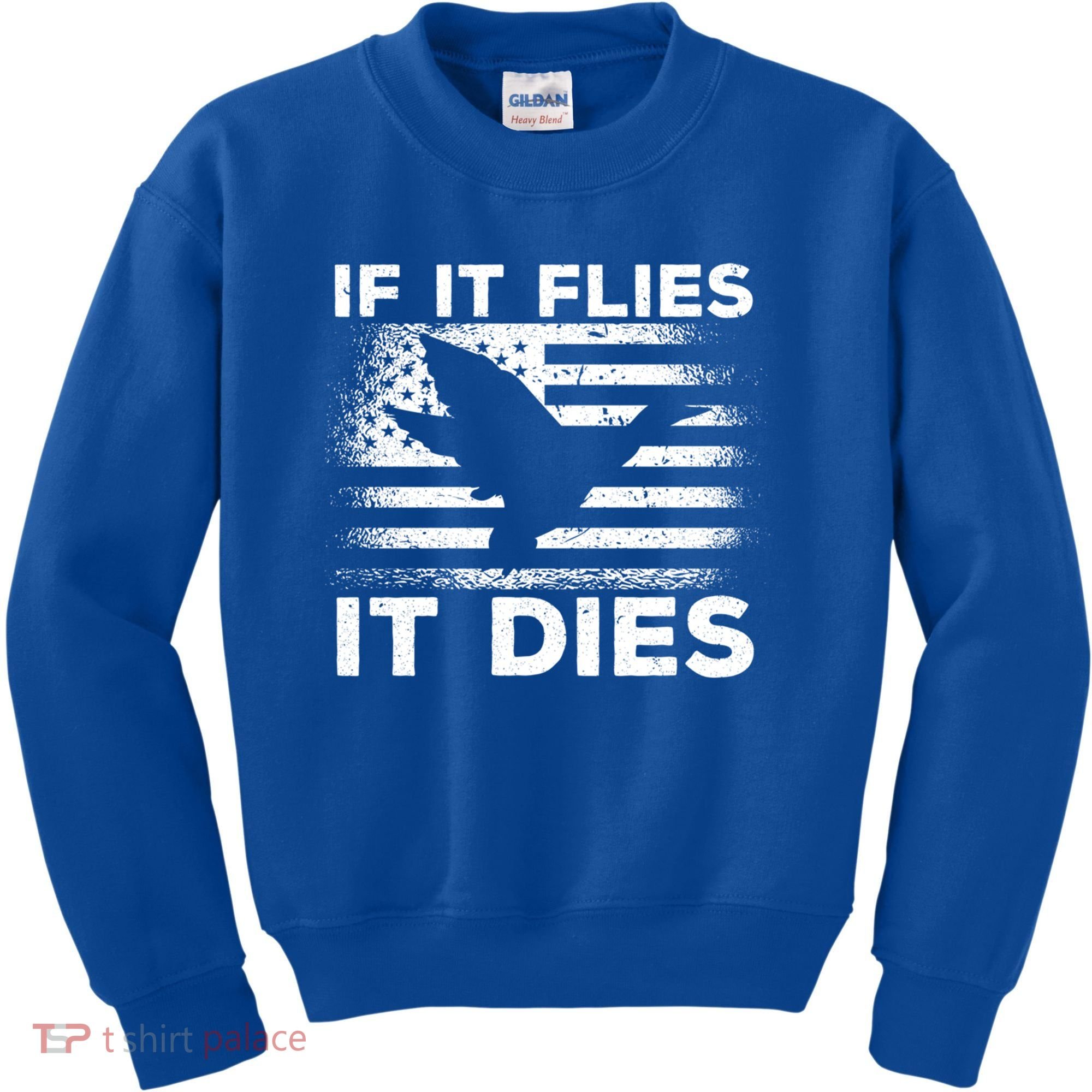 If It Flies It Dies American Flag Duck Hunter Gift Kids Sweatshirt
