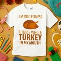 I'm Into Fitness Whole Tuckey In My Mouth Kids T-Shirt thumb 3