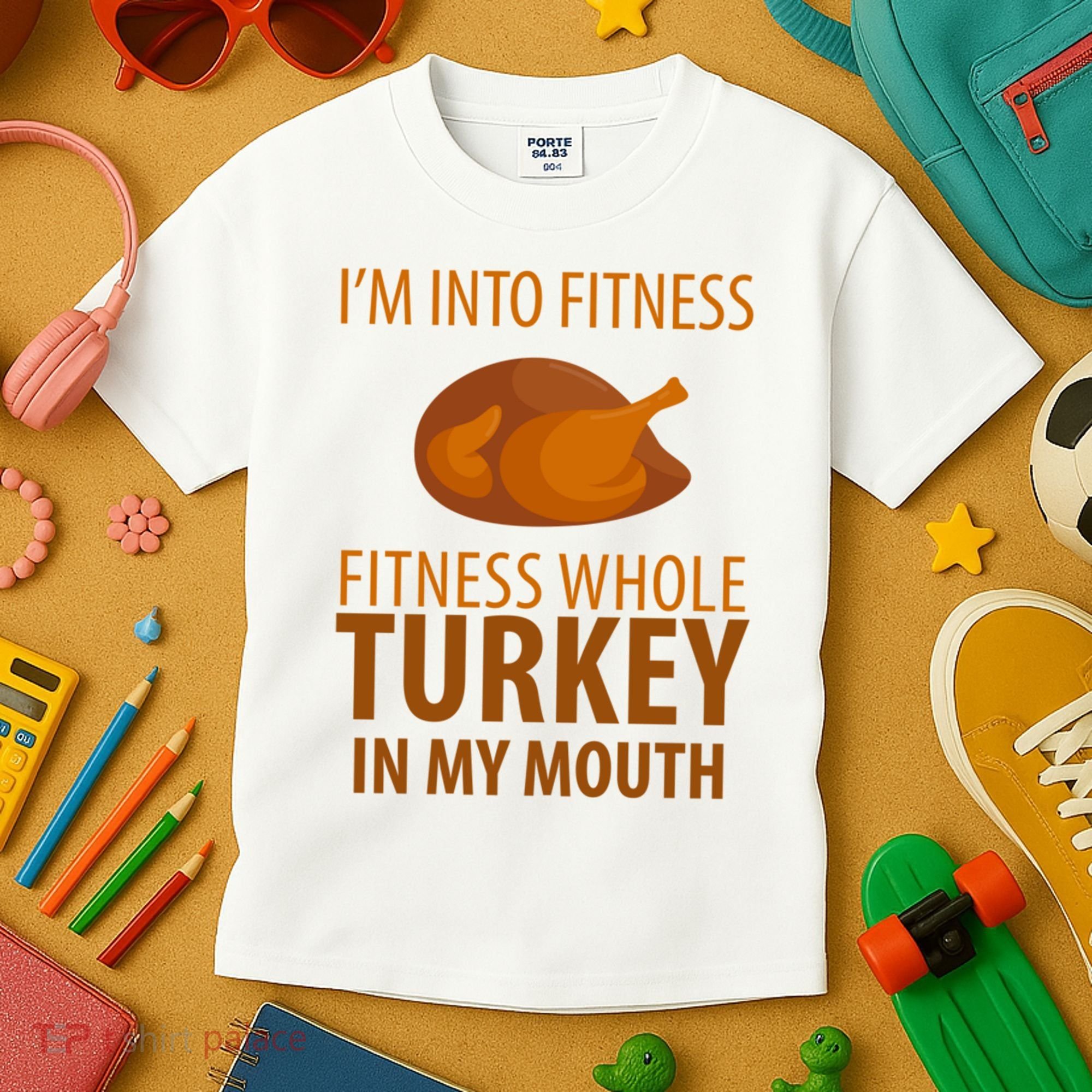 I'm Into Fitness Whole Tuckey In My Mouth Kids T-Shirt