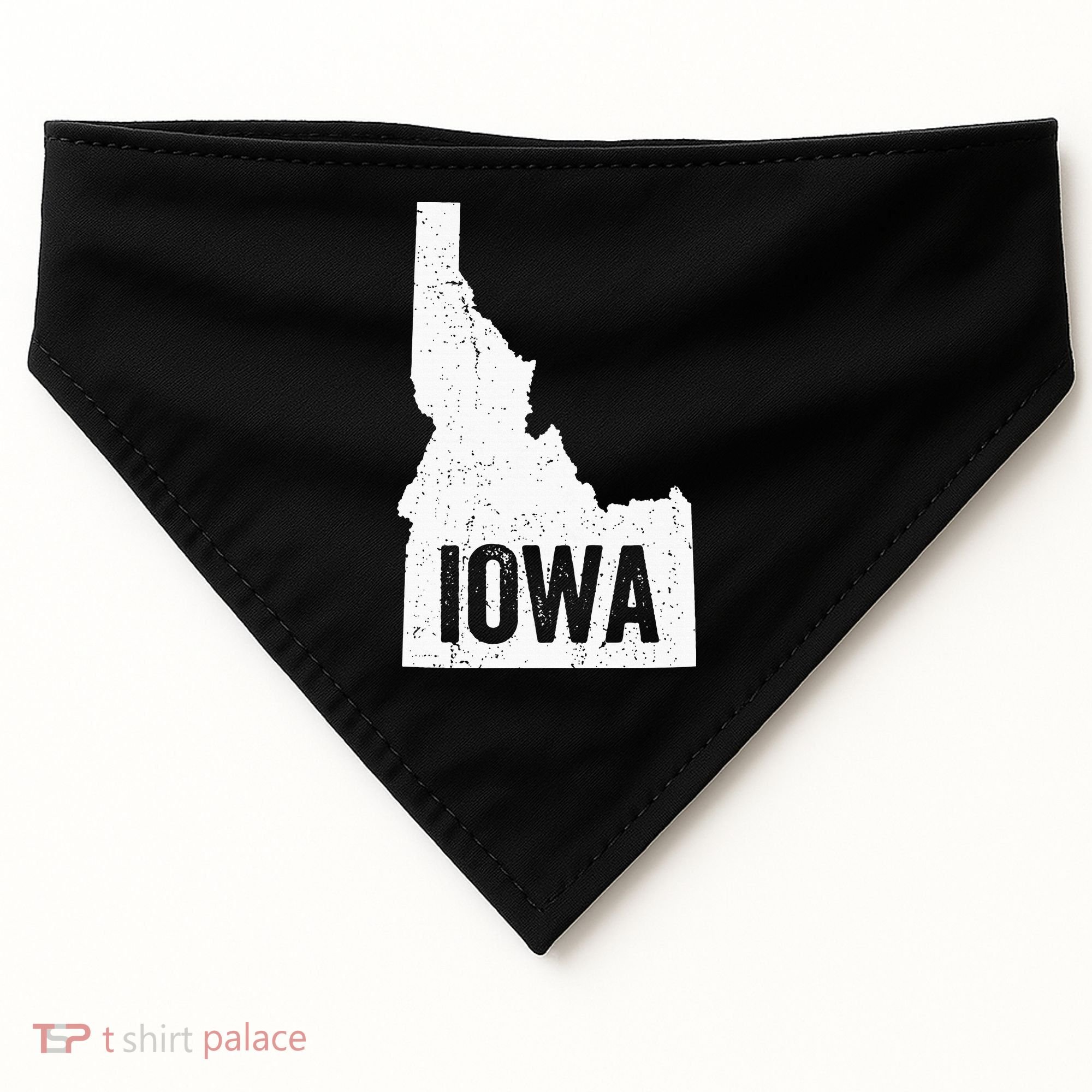 Idaho Iowa Funny Geography Mix Up USA-Made Doggie Bandana