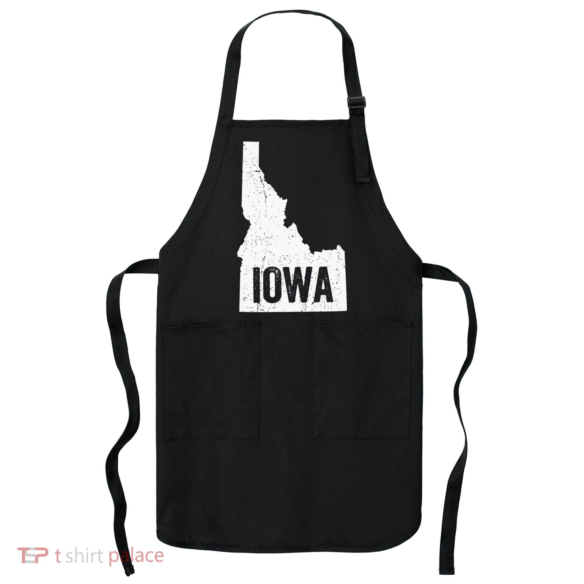 Idaho Iowa Funny Geography Mix Up Apron