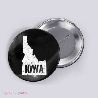Idaho Iowa Funny Geography Mix Up Button