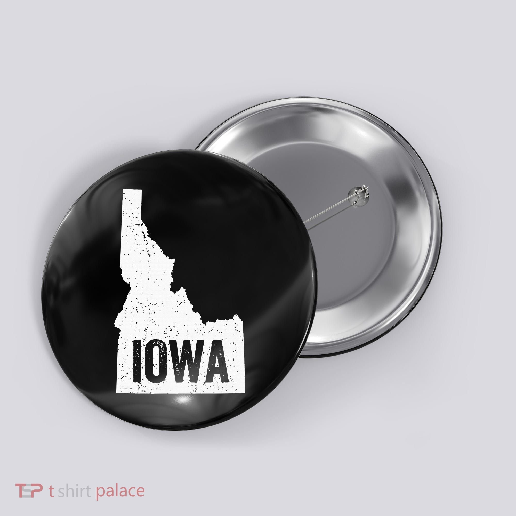 Idaho Iowa Funny Geography Mix Up Button