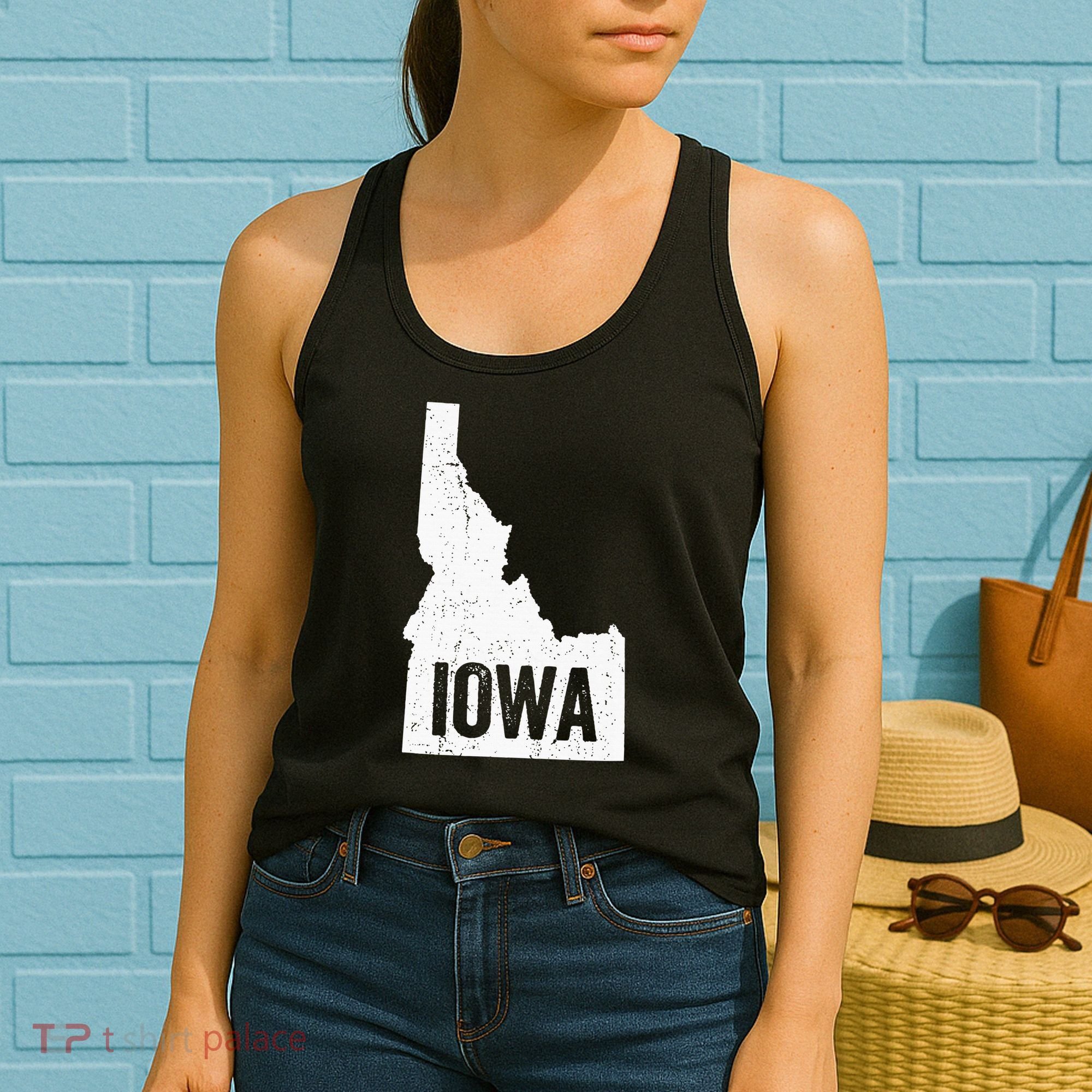 Idaho Iowa Funny Geography Mix Up Women's Tank Top