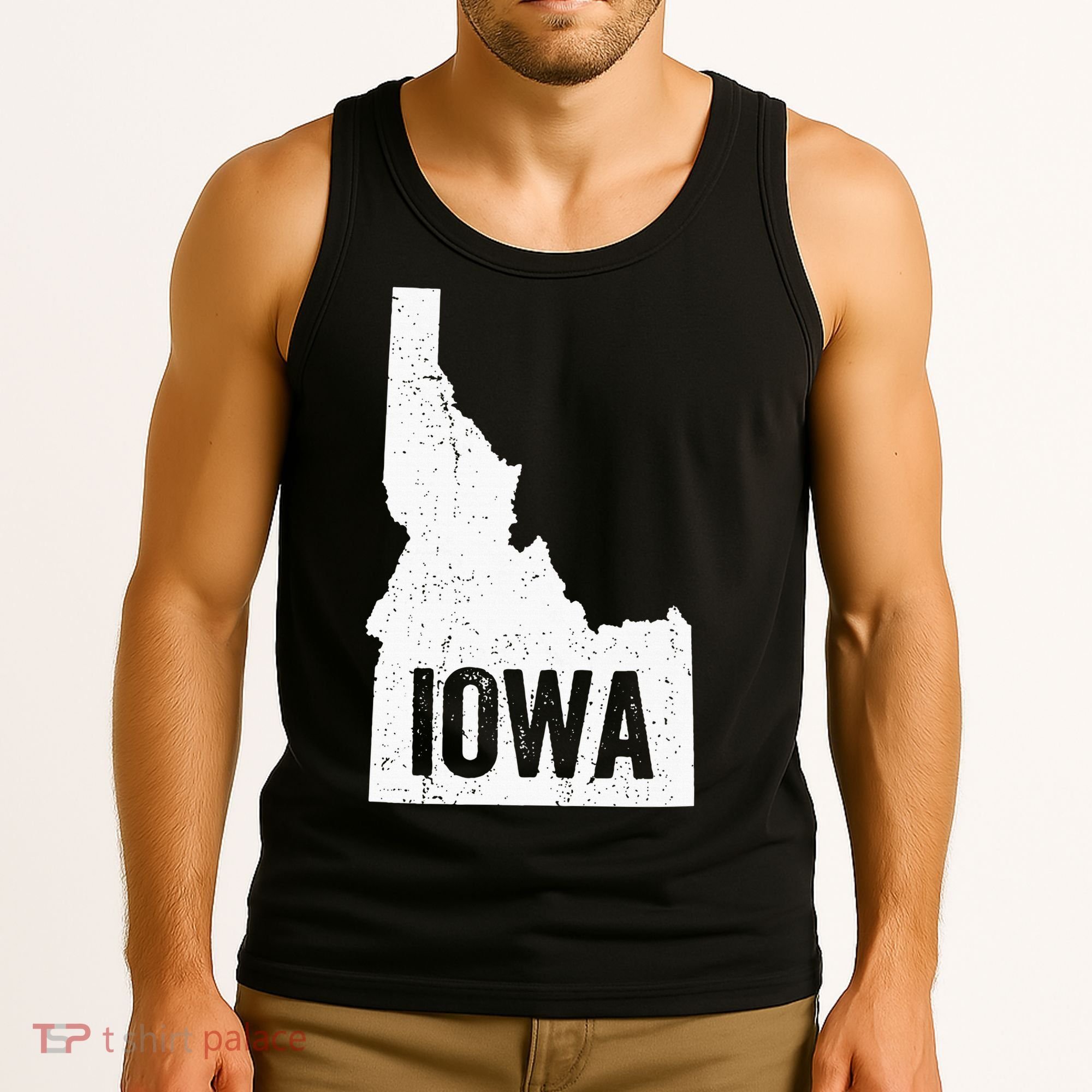 Idaho Iowa Funny Geography Mix Up Tank Top