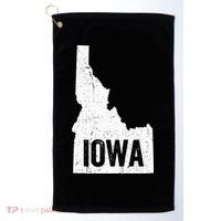 Idaho Iowa Funny Geography Mix Up Golf Towel thumb 0