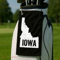 Idaho Iowa Funny Geography Mix Up Golf Towel thumb 2