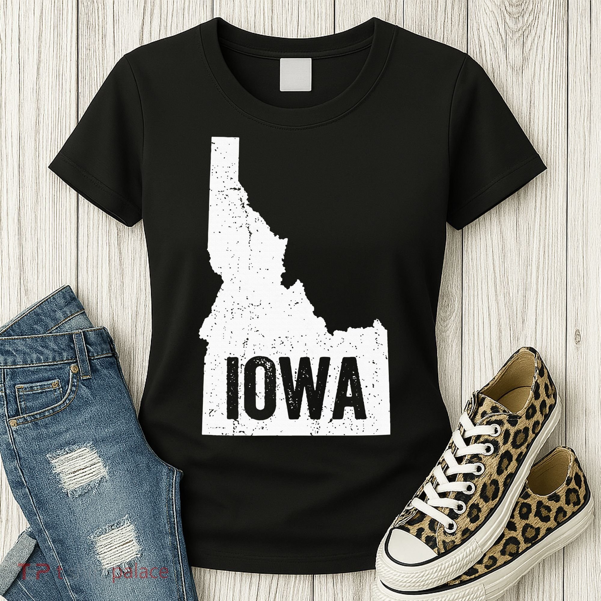 Idaho Iowa Funny Geography Mix Up Women's T-Shirt