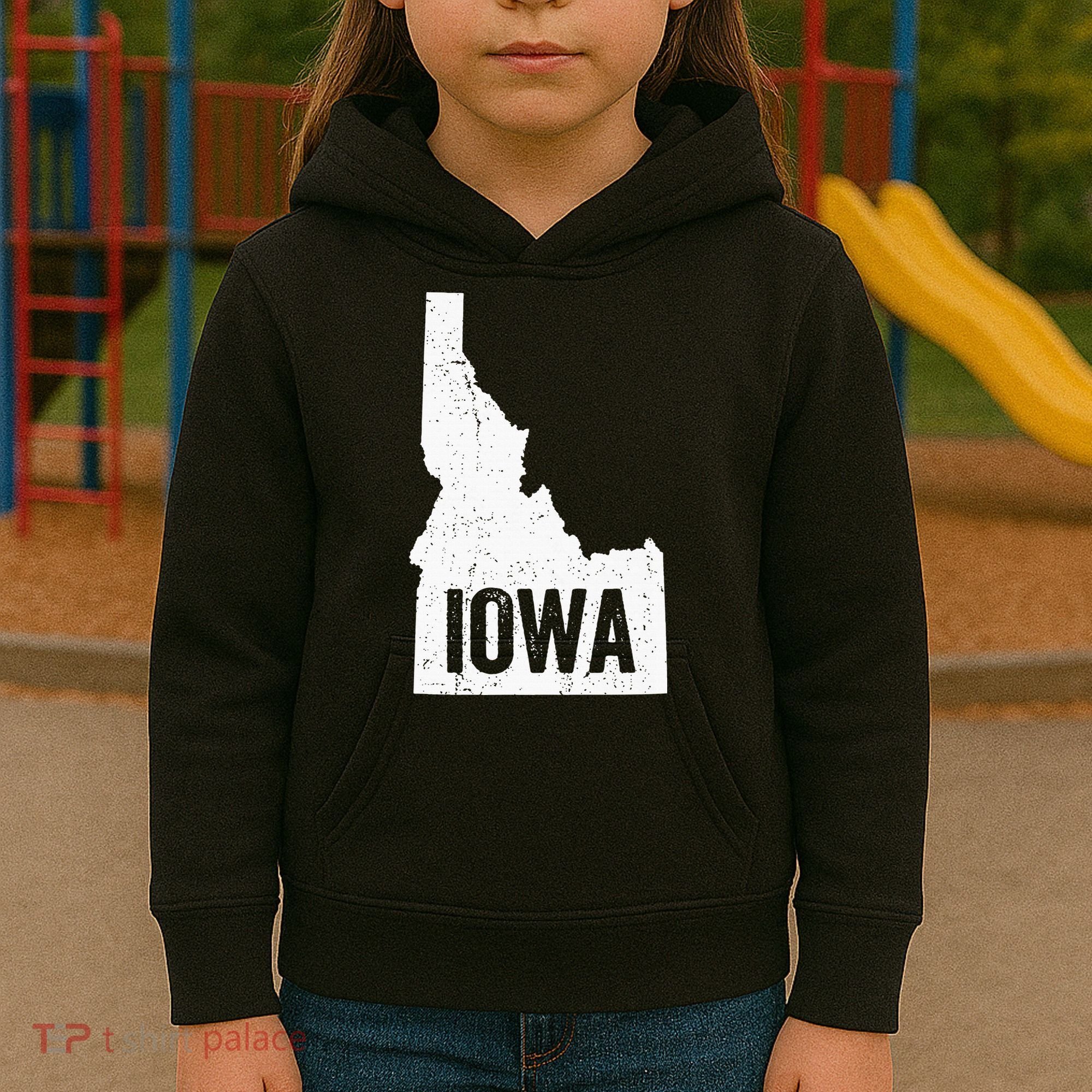 Idaho Iowa Funny Geography Mix Up Kids Hoodie