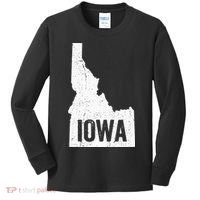 Idaho Iowa Funny Geography Mix Up Kids Long Sleeve Shirt thumb 0