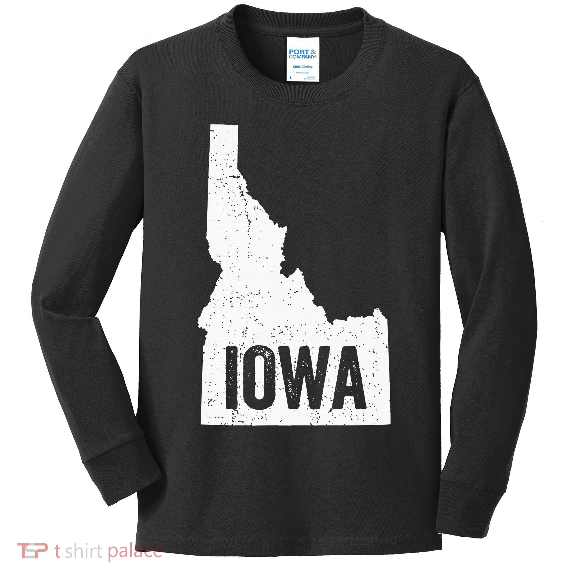 Idaho Iowa Funny Geography Mix Up Kids Long Sleeve Shirt