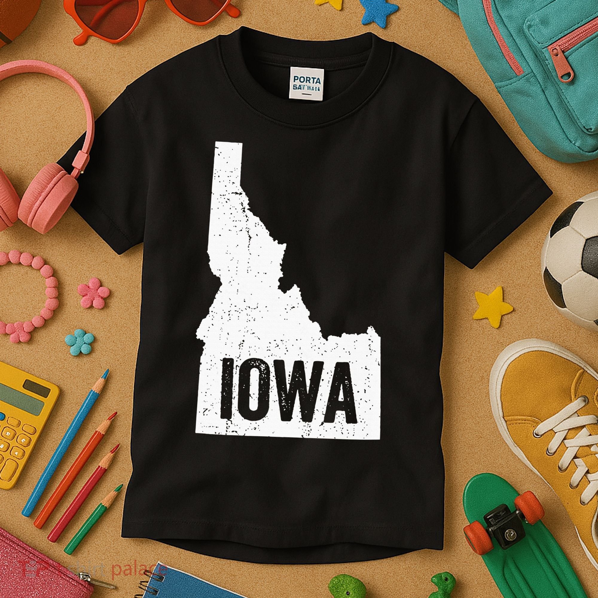 Idaho Iowa Funny Geography Mix Up Kids T-Shirt