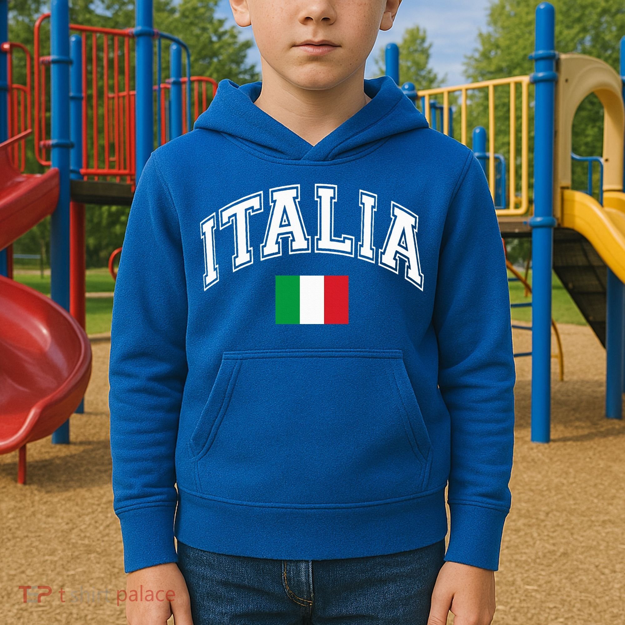 Italy Italian Flag Italia Kids Hoodie
