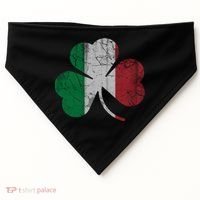 Irish Italian Flag Shamrock Italia Gift USA-Made Doggie Bandana thumb 0