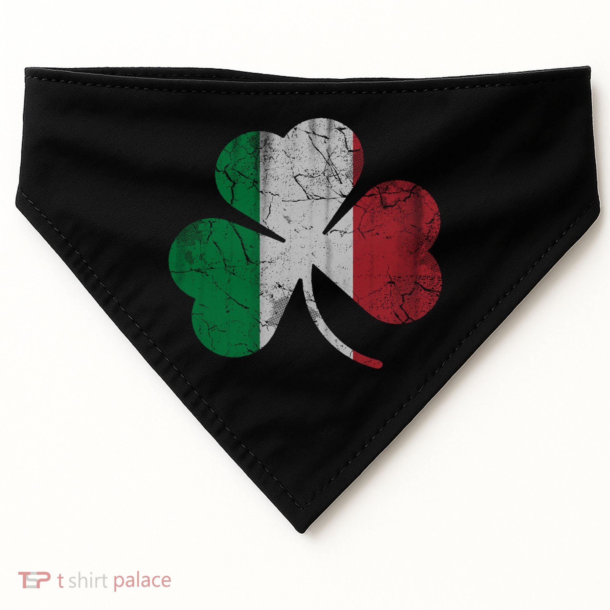 Irish Italian Flag Shamrock Italia Gift USA-Made Doggie Bandana