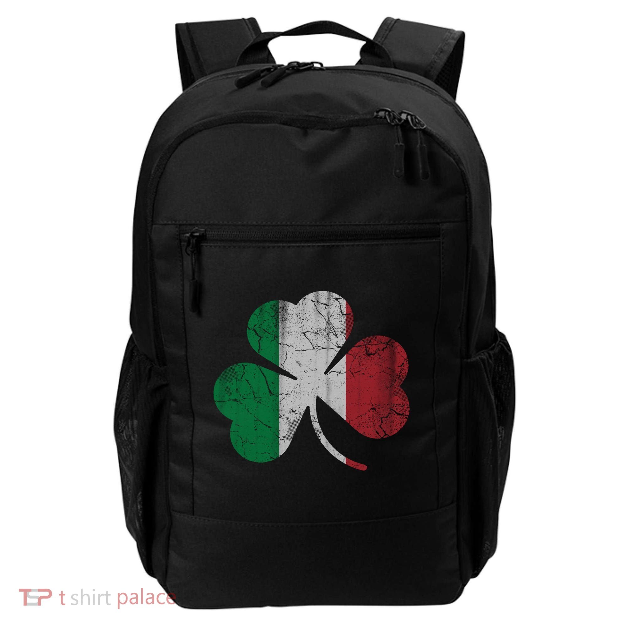 Irish Italian Flag Shamrock Italia Gift Backpack