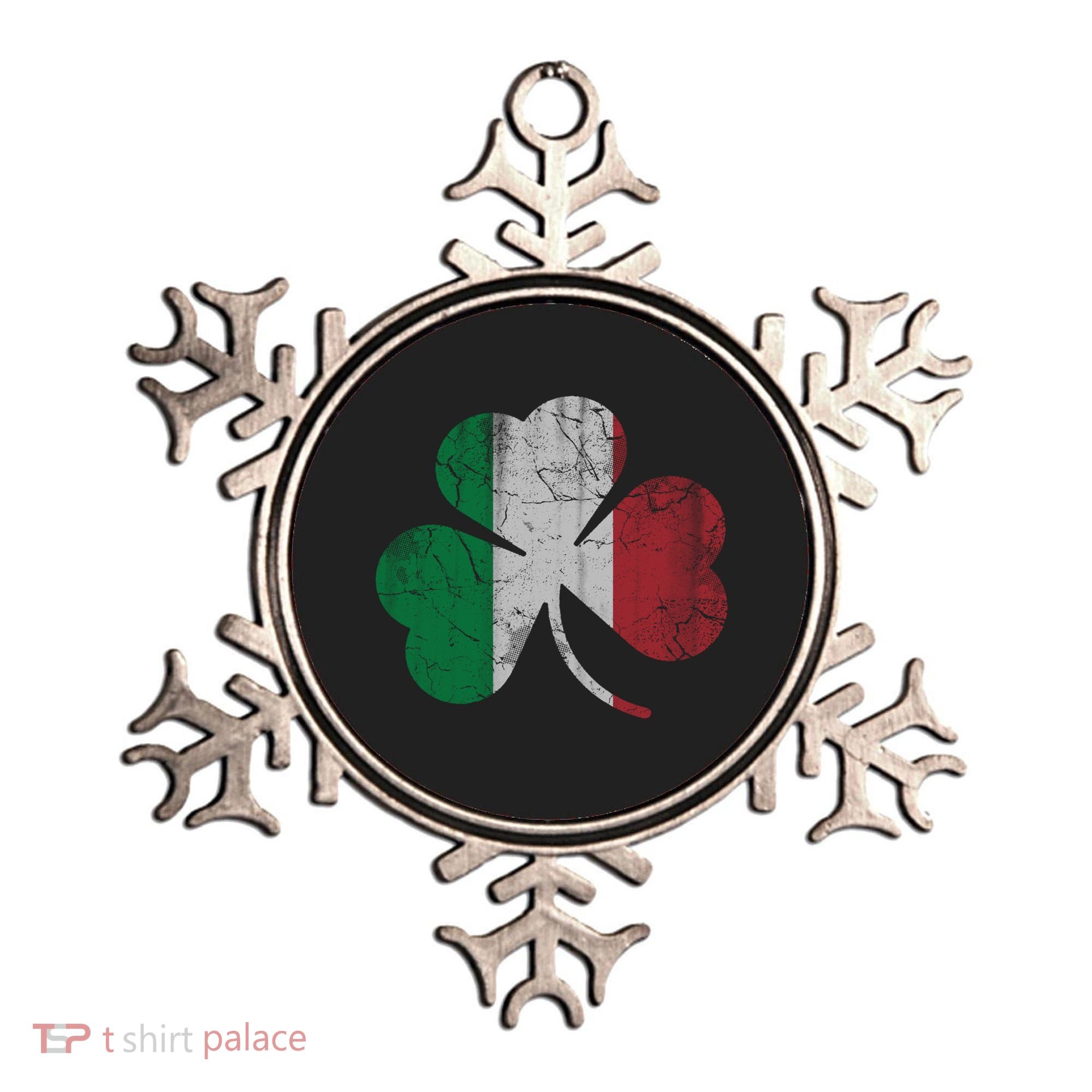 Irish Italian Flag Shamrock Italia Gift Ornament