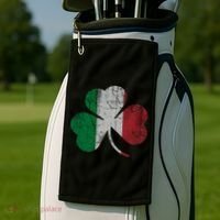 Irish Italian Flag Shamrock Italia Gift Golf Towel thumb 2