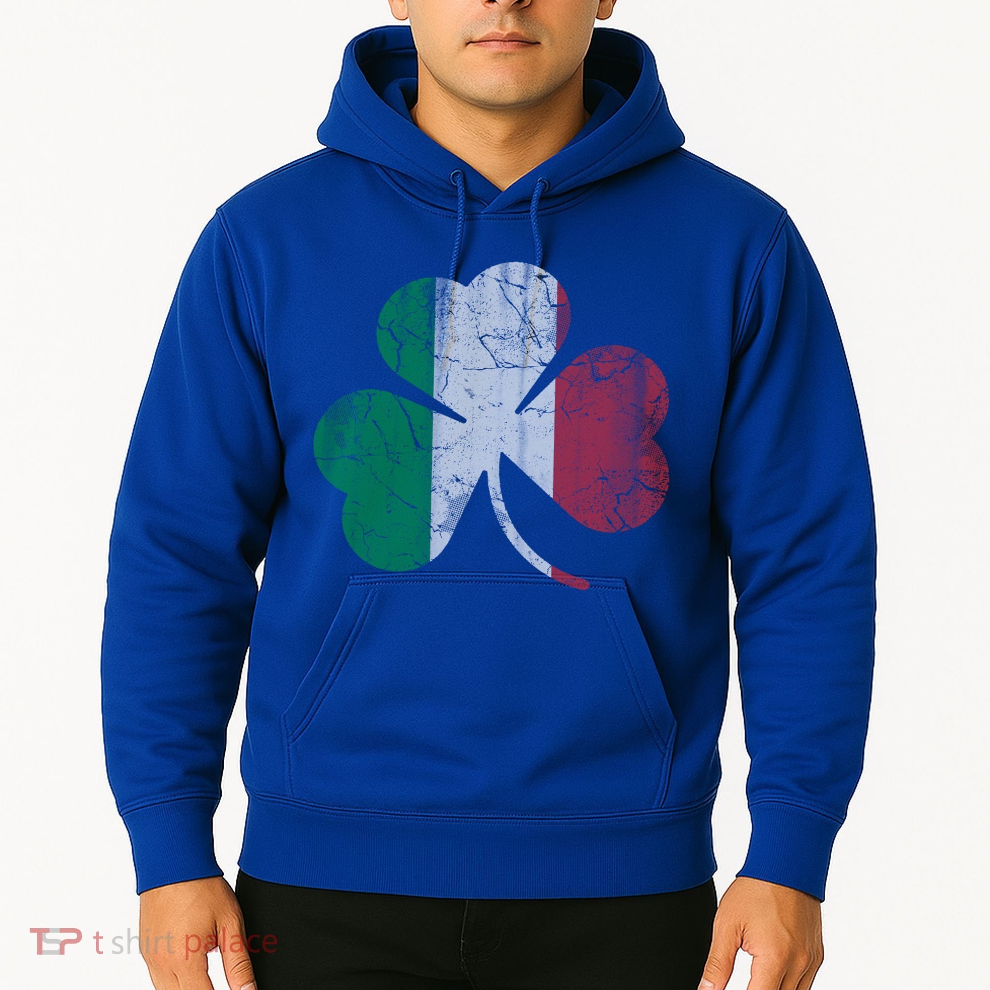 Irish Italian Flag Shamrock Italia Gift Hoodie