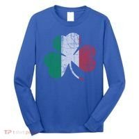 Irish Italian Flag Shamrock Italia Gift Long Sleeve Shirt thumb 0