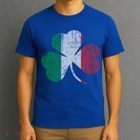 Irish Italian Flag Shamrock Italia Gift T-Shirt thumb 3