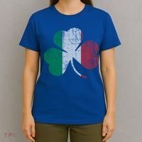 Irish Italian Flag Shamrock Italia Gift T-Shirt thumb 4