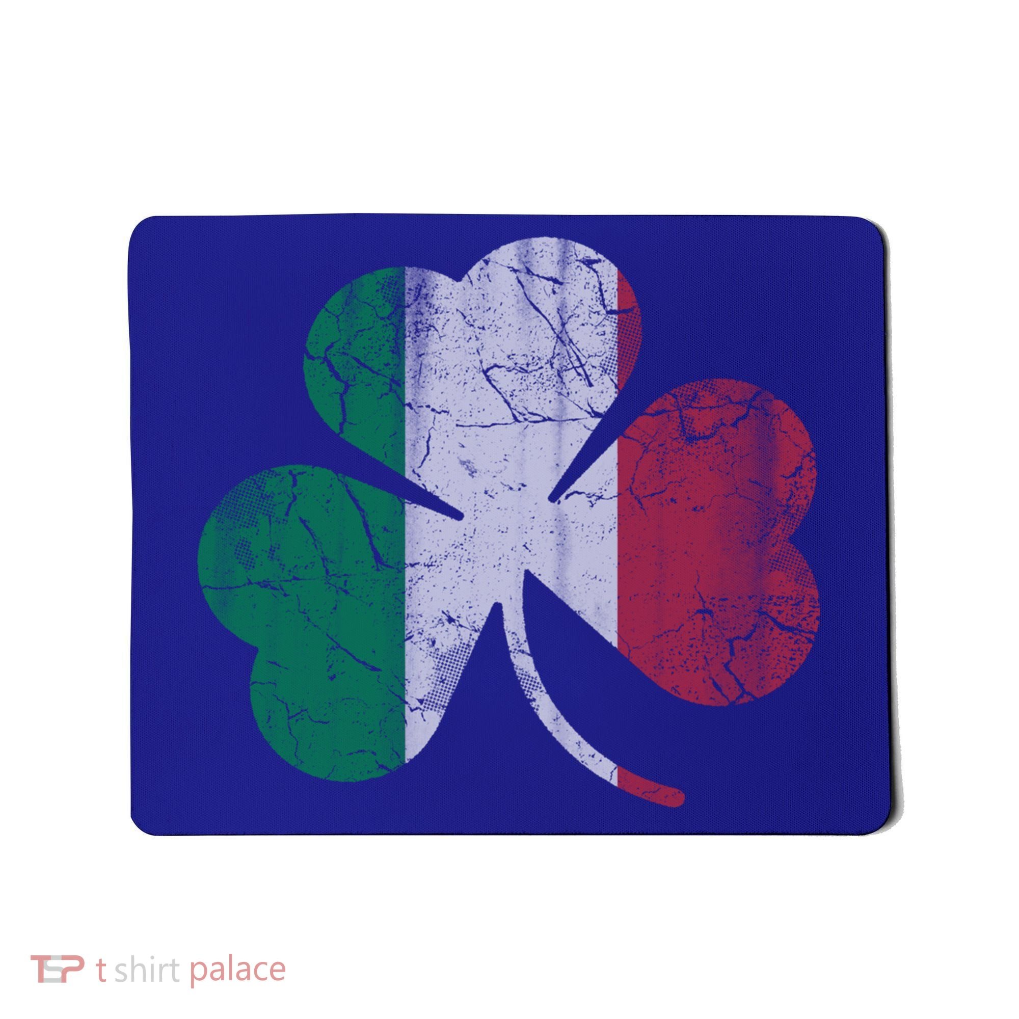 Irish Italian Flag Shamrock Italia Gift Mousepad