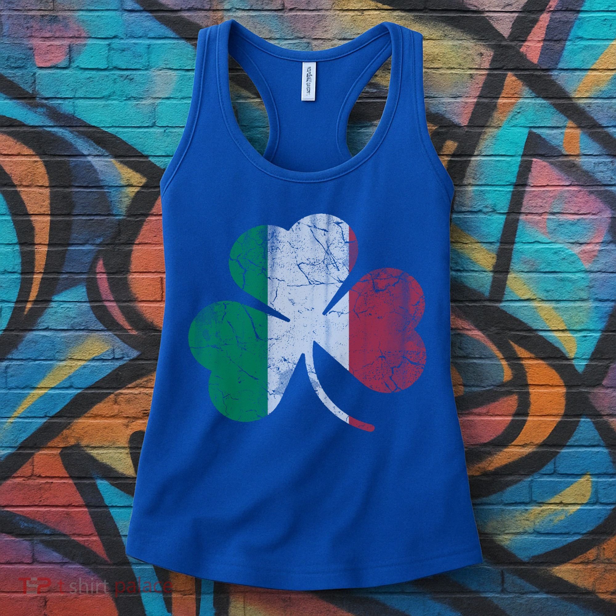 Irish Italian Flag Shamrock Italia Gift Women's Tank Top