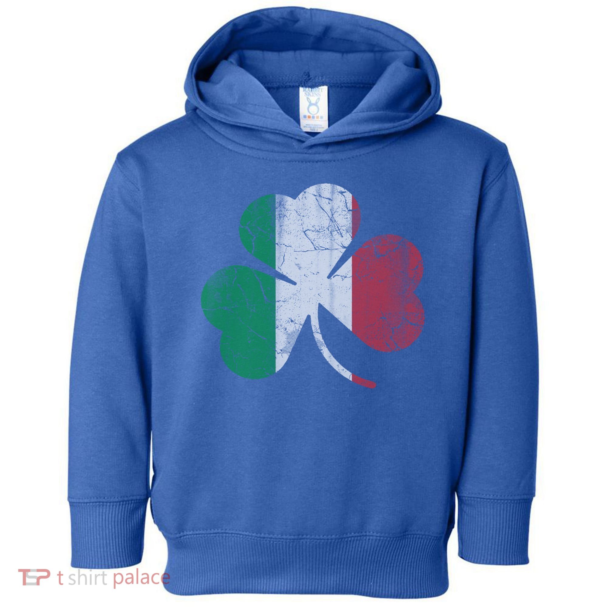 Irish Italian Flag Shamrock Italia Gift Toddler Hoodie