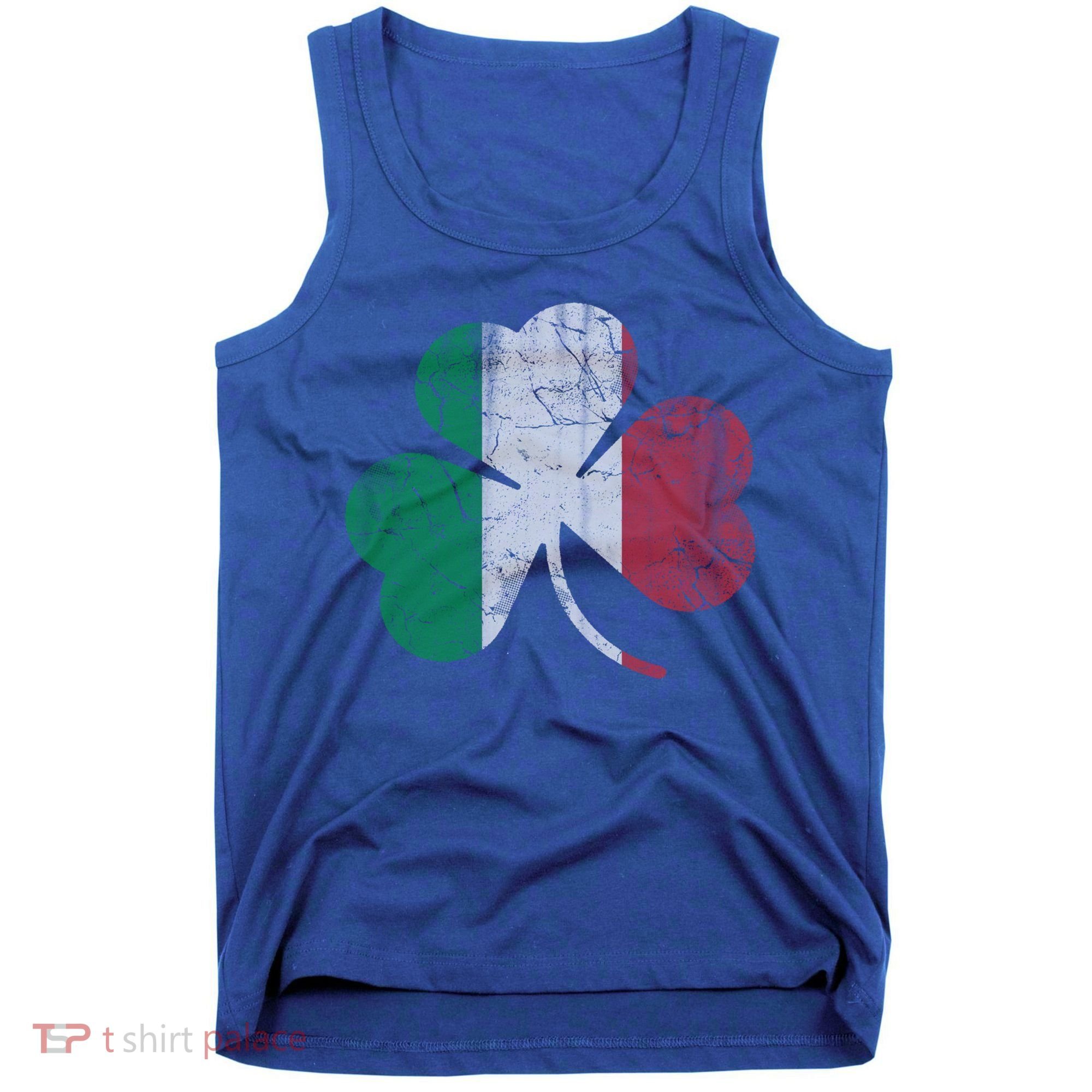 Irish Italian Flag Shamrock Italia Gift Tank Top