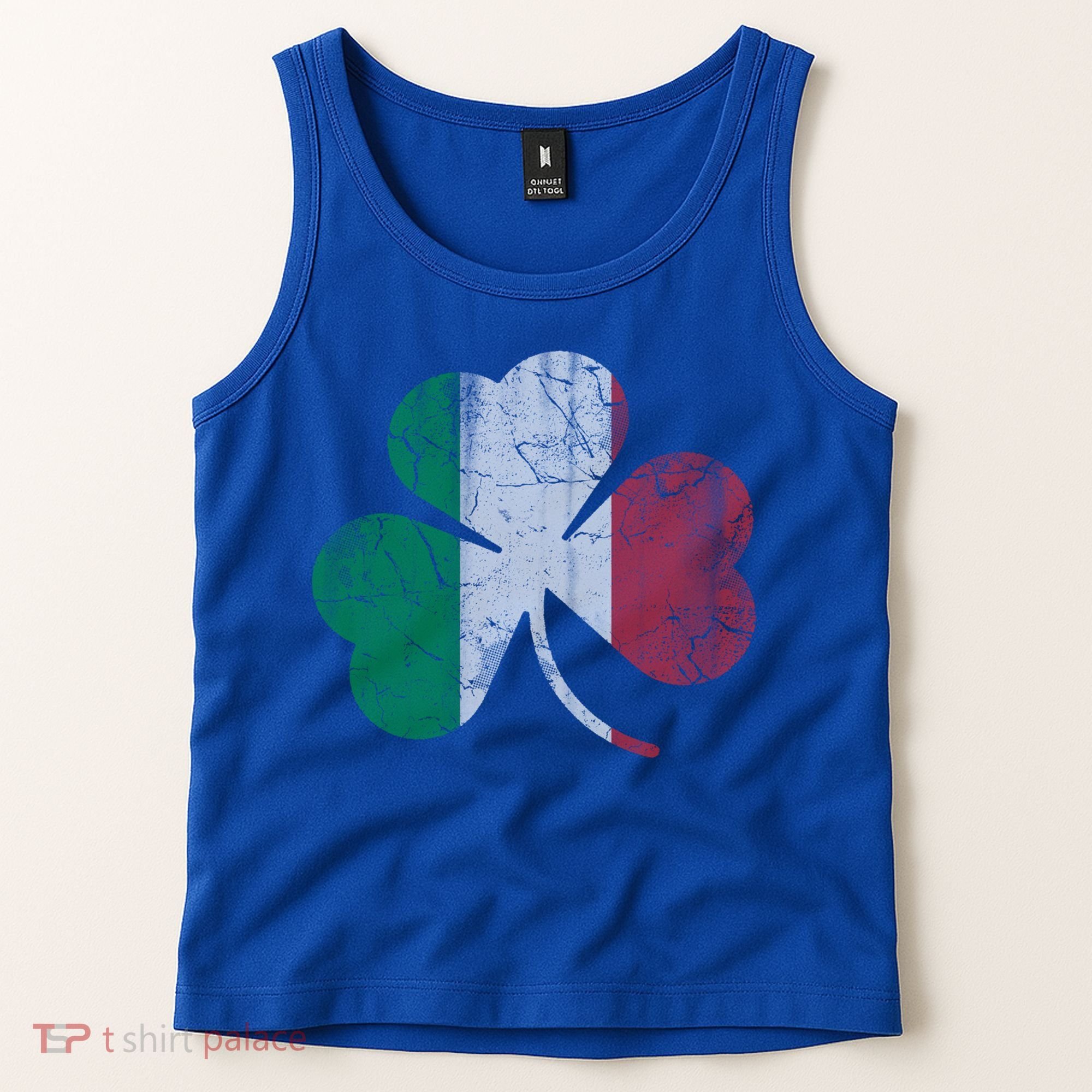 Irish Italian Flag Shamrock Italia Gift Tank Top