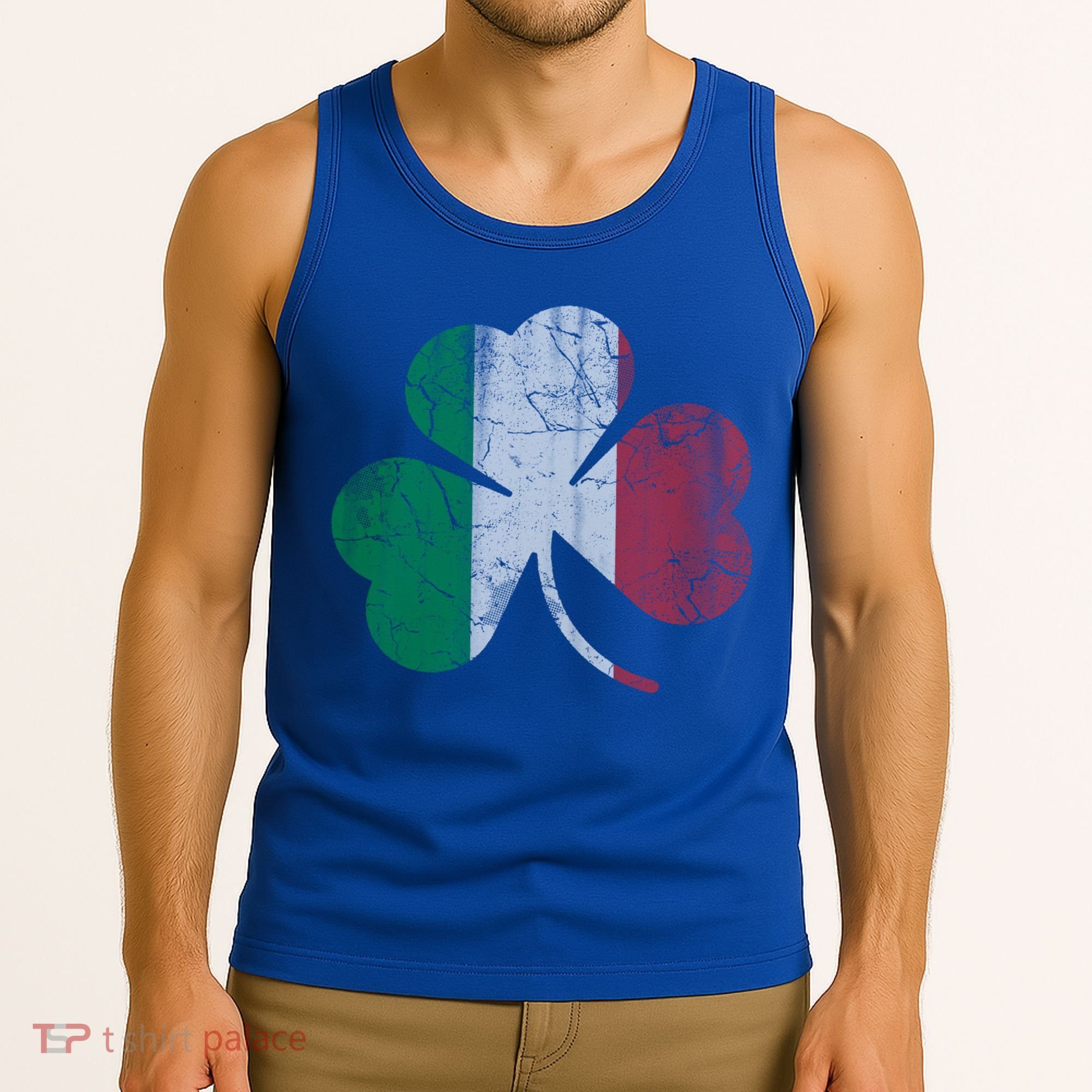 Irish Italian Flag Shamrock Italia Gift Tank Top