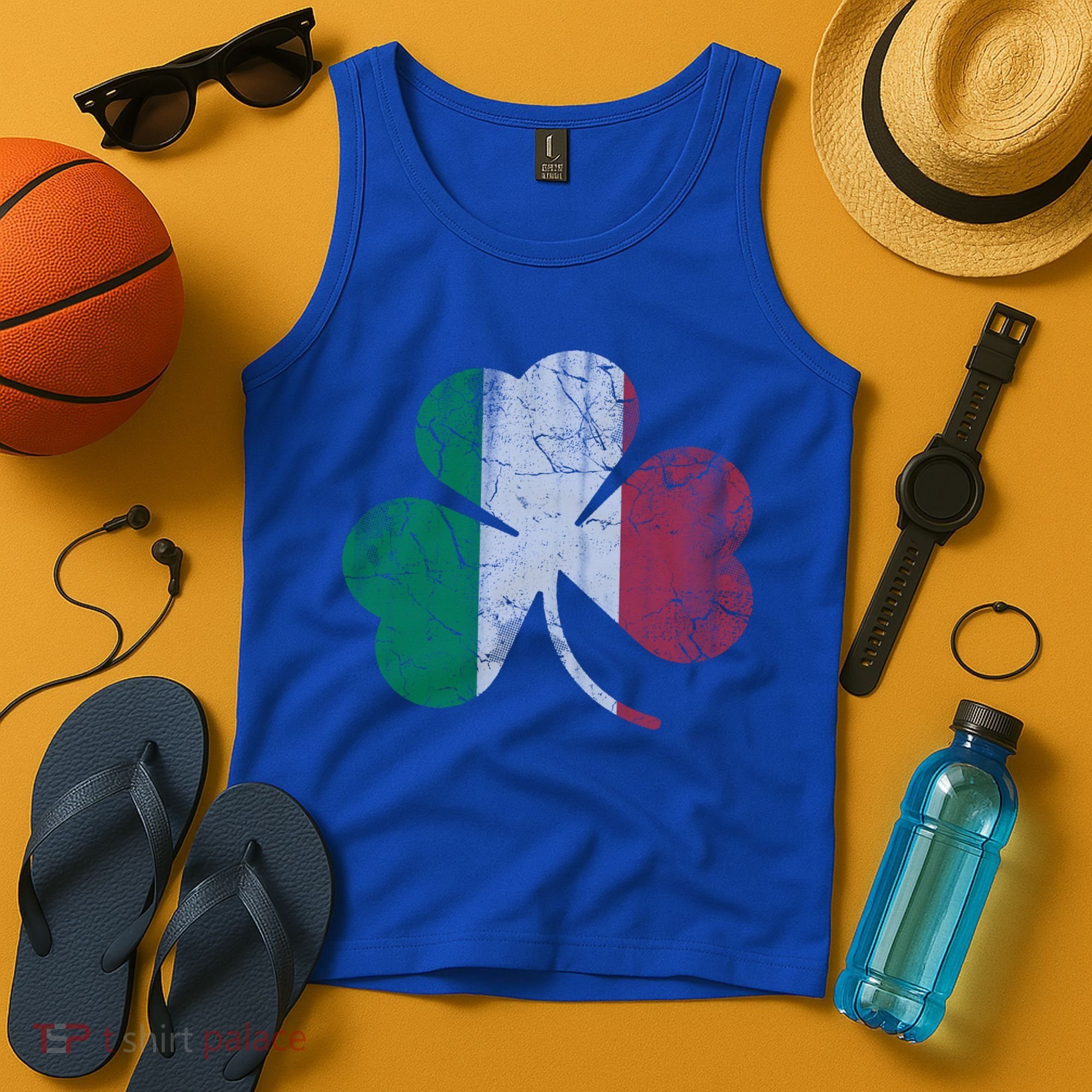Irish Italian Flag Shamrock Italia Gift Tank Top