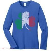 Irish Italian Flag Shamrock Italia Gift Women's Long Sleeve Shirt thumb 0