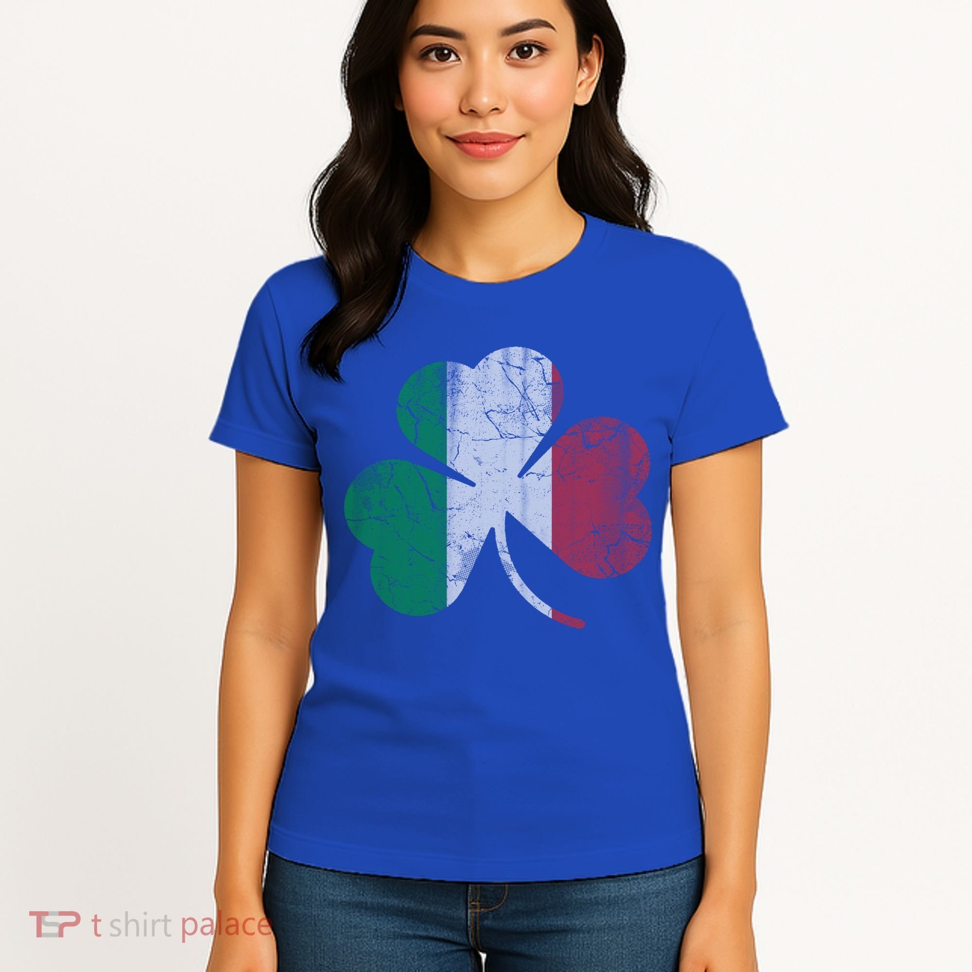 Irish Italian Flag Shamrock Italia Gift Women's T-Shirt